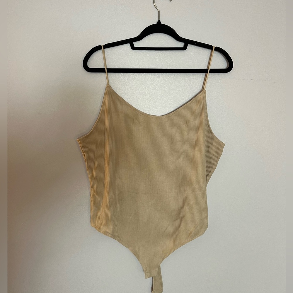 H&M cream bodysuit low back
